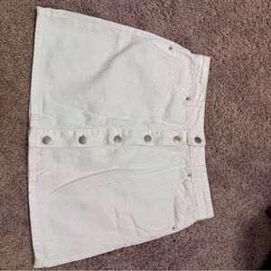 Forever 21 Ivory Denim Skirt